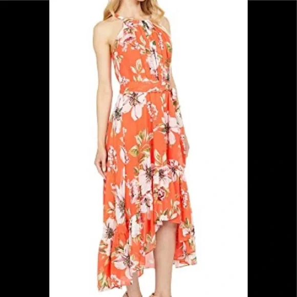 sachin and babi light blue dress Women's R&M Richards Printed Chiffon Halter Dress, Size: 6, Royal
